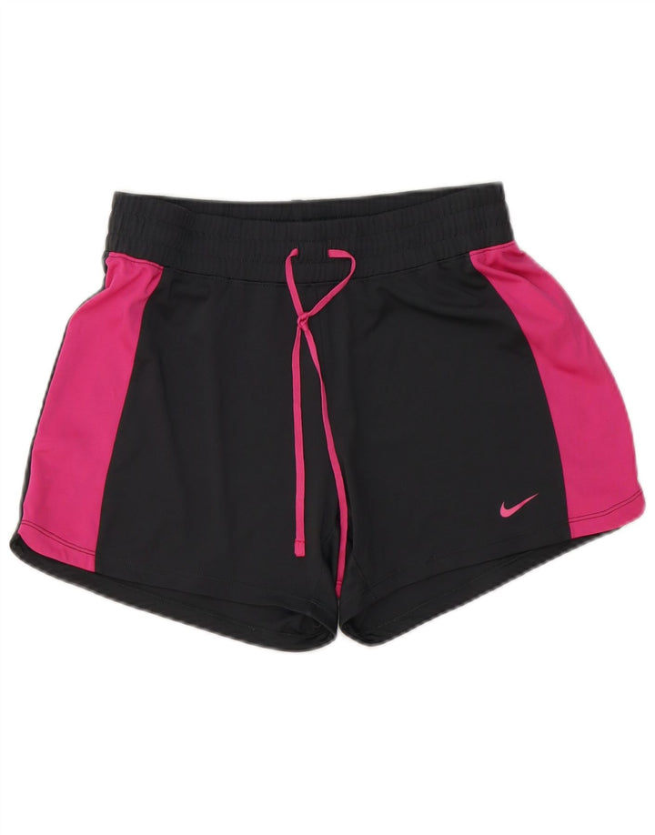 Γυναικείο αθλητικό σορτς NIKE UK 10 Small Black Colourblock Πολυεστέρας