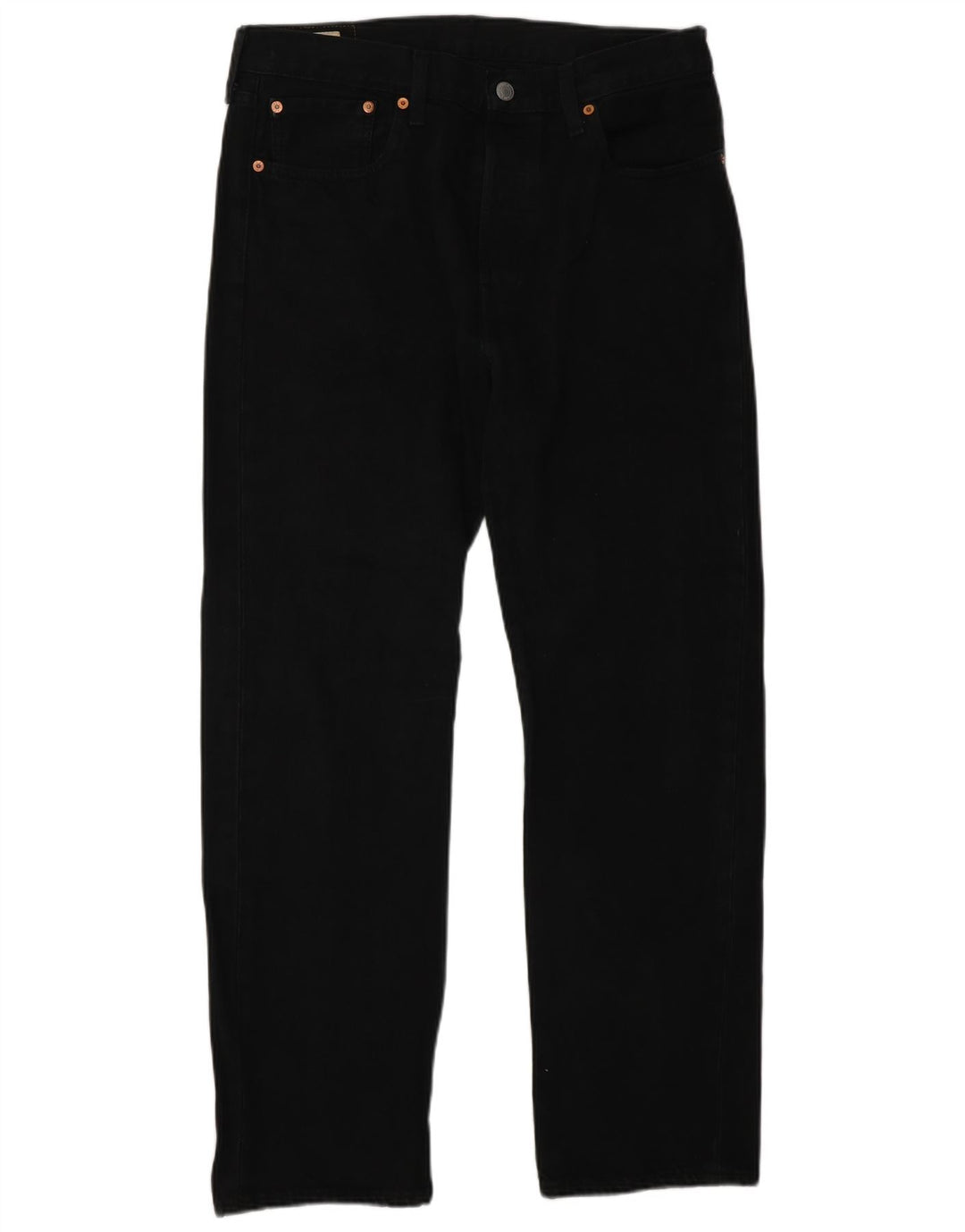Levi's Mens 501 Straight Jeans W32 L30 Μαύρο Βαμβακερό