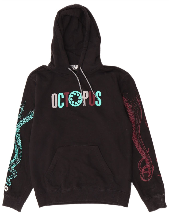 Ανδρικό Octopus Graphic Hoodie Jumper Μικρό μαύρο βαμβακερό