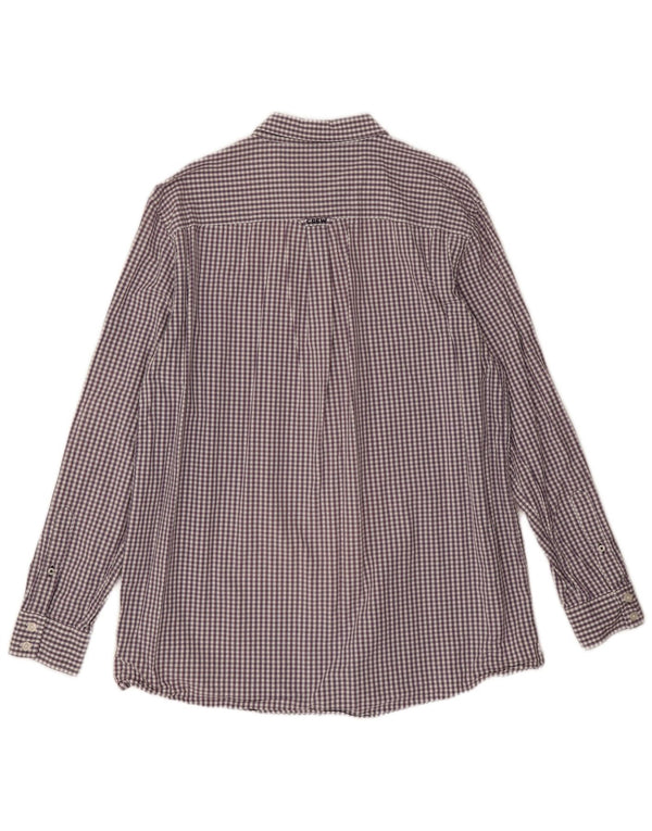 Crew Clothing Ανδρικό πουκάμισο Classic Fit XL Purple Gingham Cotton