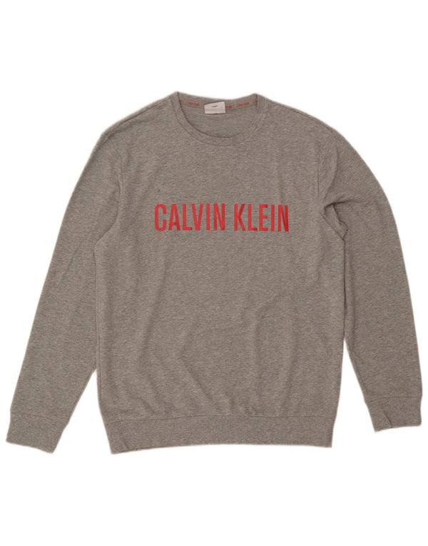 CALVIN KLEIN Ανδρικό γραφικό φούτερ Jumper Medium Grey
