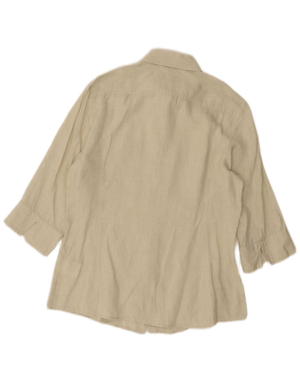 Max Mara Γυναικεία Μπλούζα Σαββατοκύριακου 3/4 με μανίκια UK 14 Large Beige