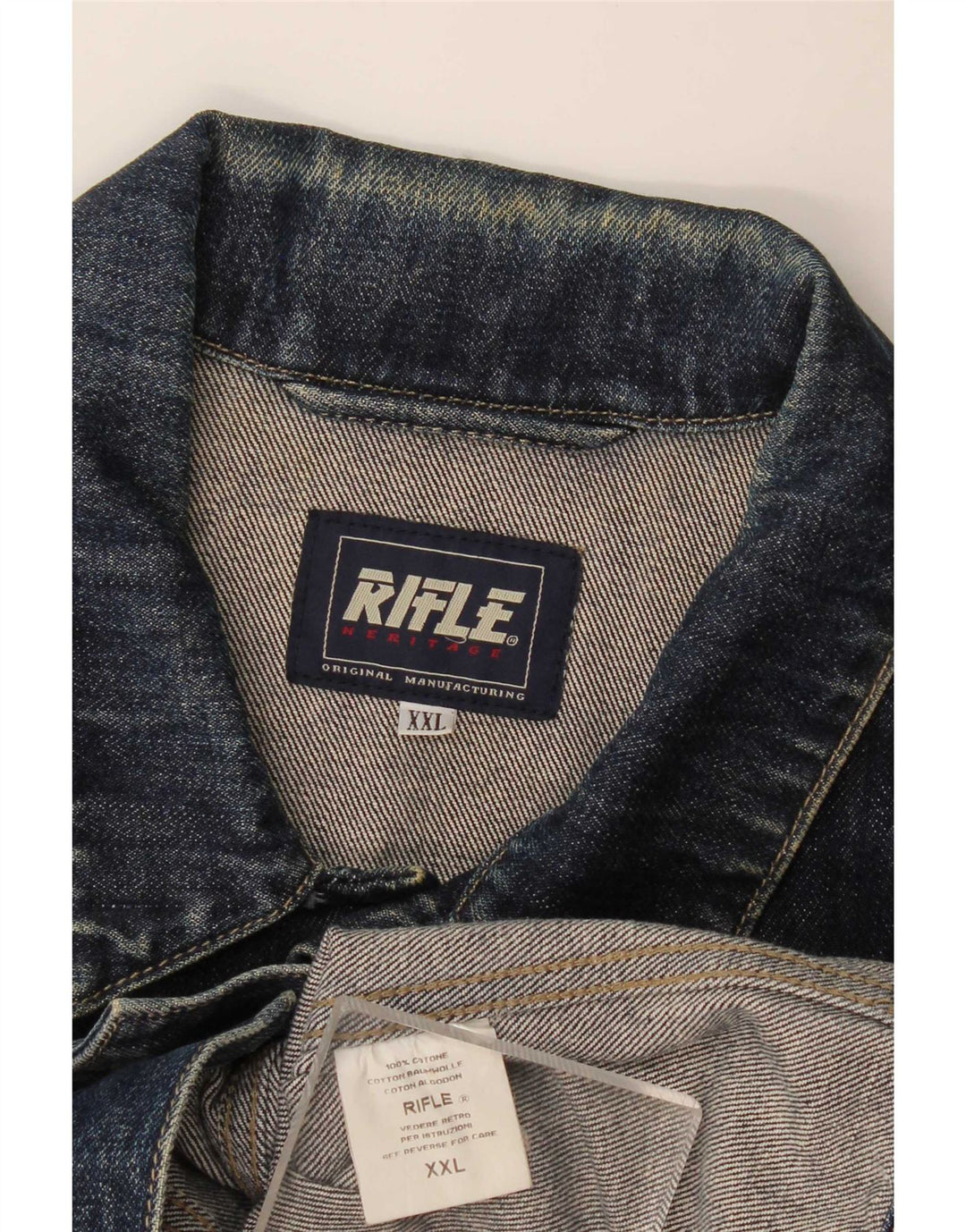 Rifle Γυναικείο Τζιν Μπουφάν UK 20 2XL Navy Blue Cotton