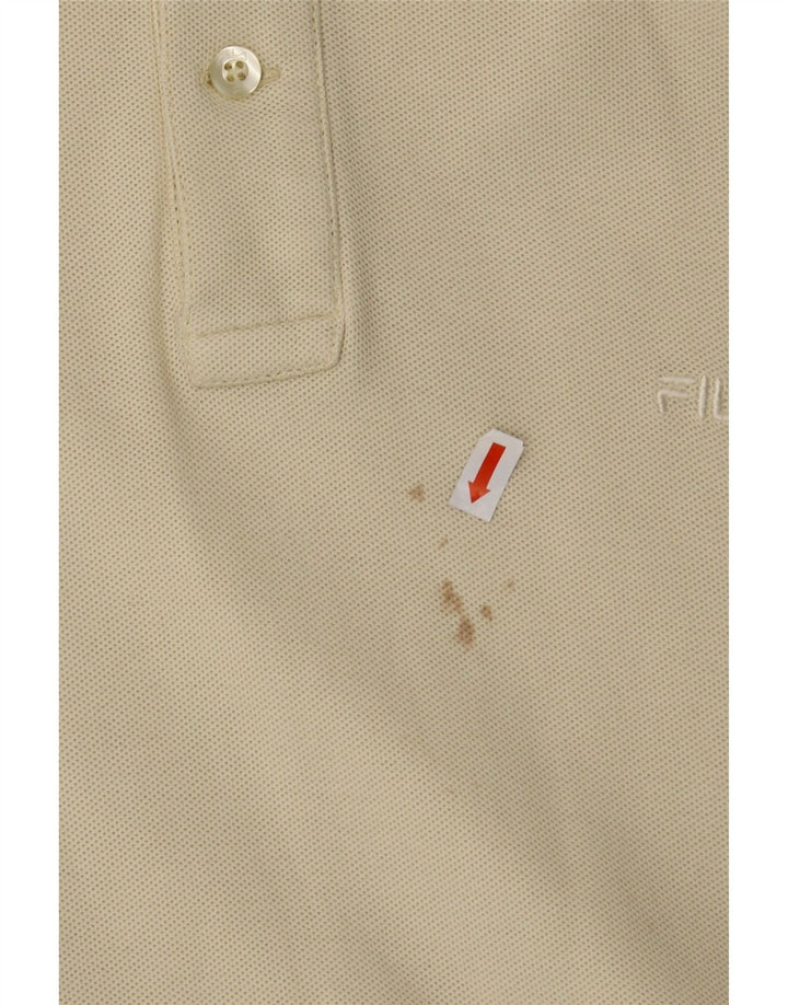 FILA Mens Polo Shirt IT 52 Large Beige Cotton Vintage Fila and Second-Hand Fila from Messina Hembry 