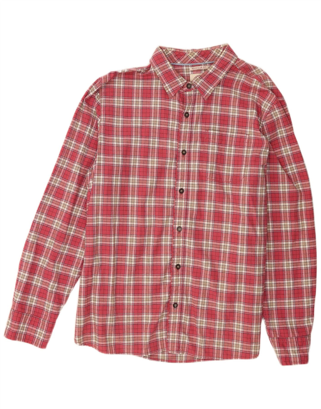 Ανδρικό πουκάμισο κανονικής εφαρμογής Fat Face 2XL Pink Check Cotton
