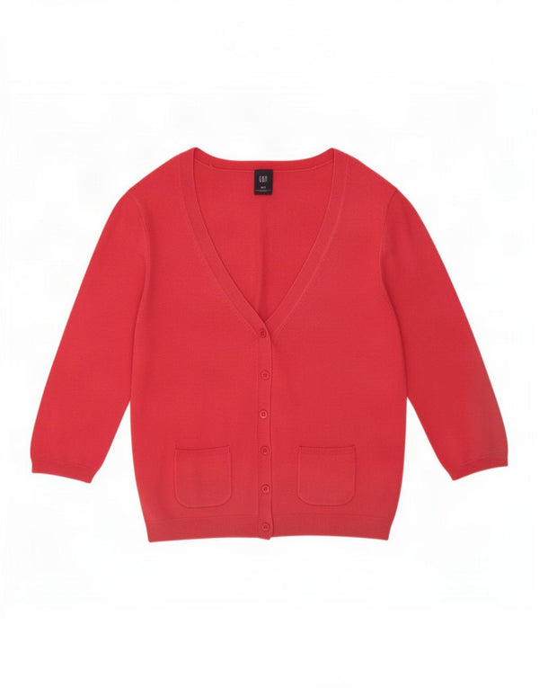 Γυναικείο πουλόβερ Gap 3/4 μανίκι ζακέτα UK 10 Small Pink Rayon