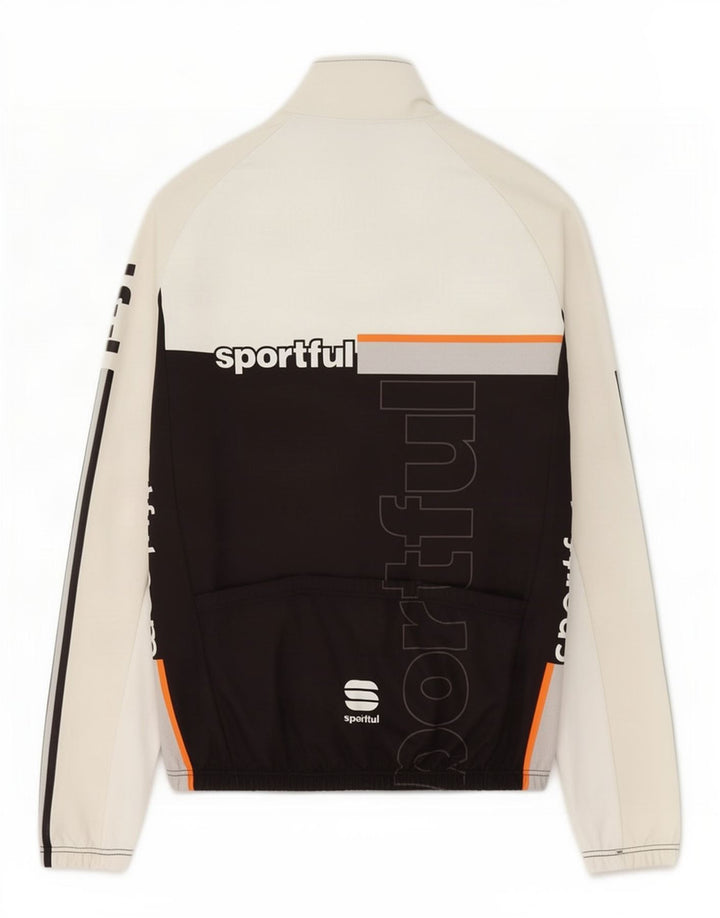 Αθλητική ανδρική φόρμα φόρμας με γραφικά Top Jacket XL White Colourblock Polyester