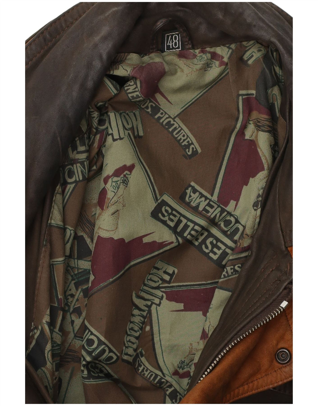VINTAGE Ανδρικό Δερμάτινο Μπουφάν IT 48 Μεσαίο Καφέ