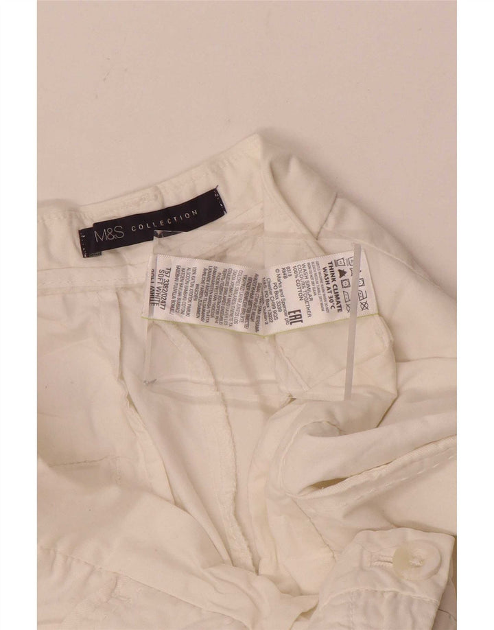 Marks & Spencer Γυναικείο σορτς Chino UK 12 Medium W30 από λευκό βαμβακερό