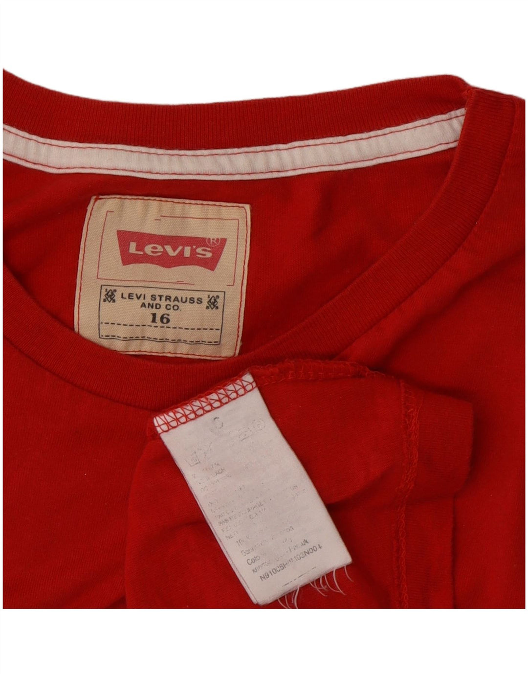 Levi's Boys Graphic Top Μακρυμάνικο 15-16 ετών Κόκκινο Βαμβακερό
