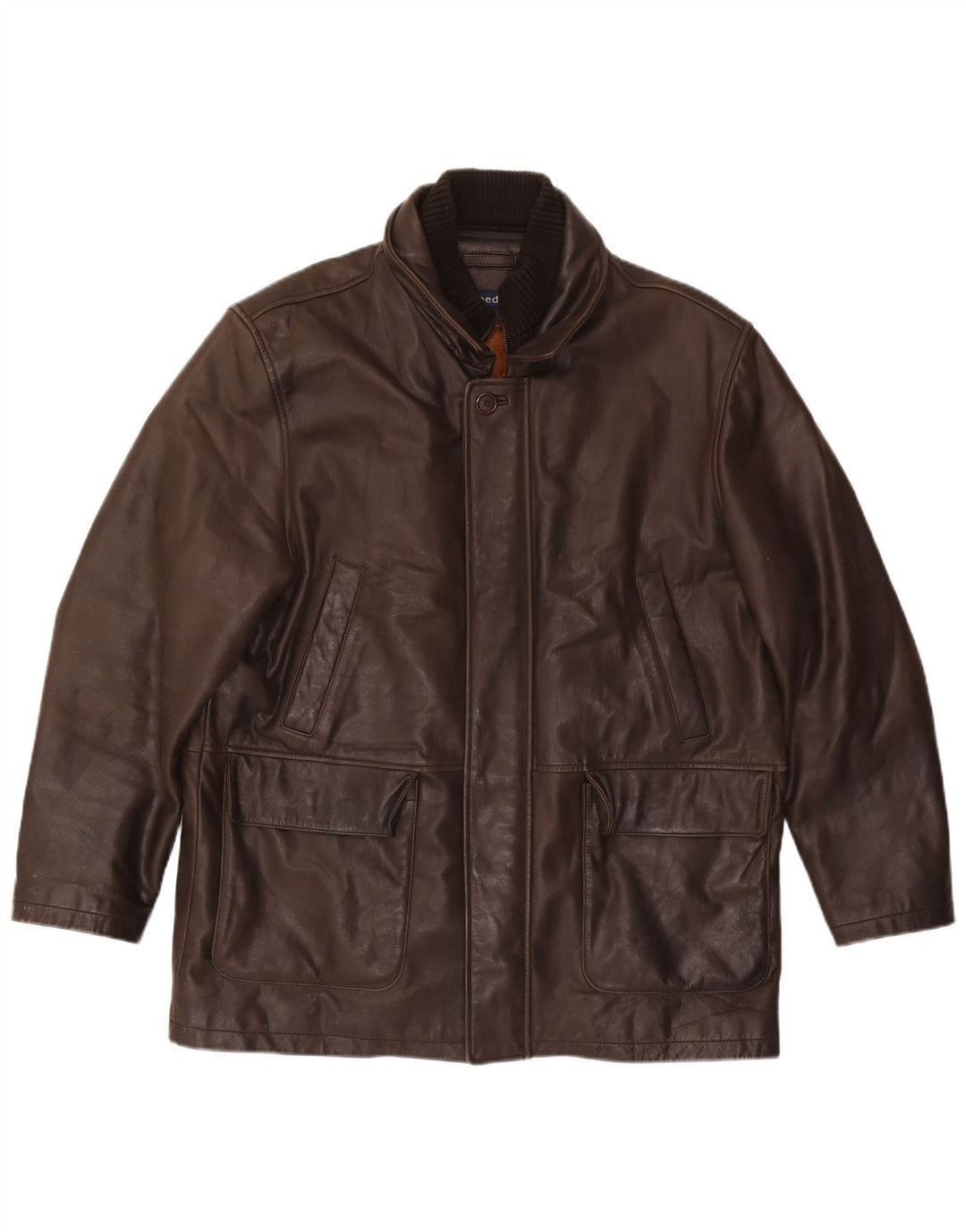 Ανδρικό δερμάτινο μπουφάν Reed UK 40 Large Brown