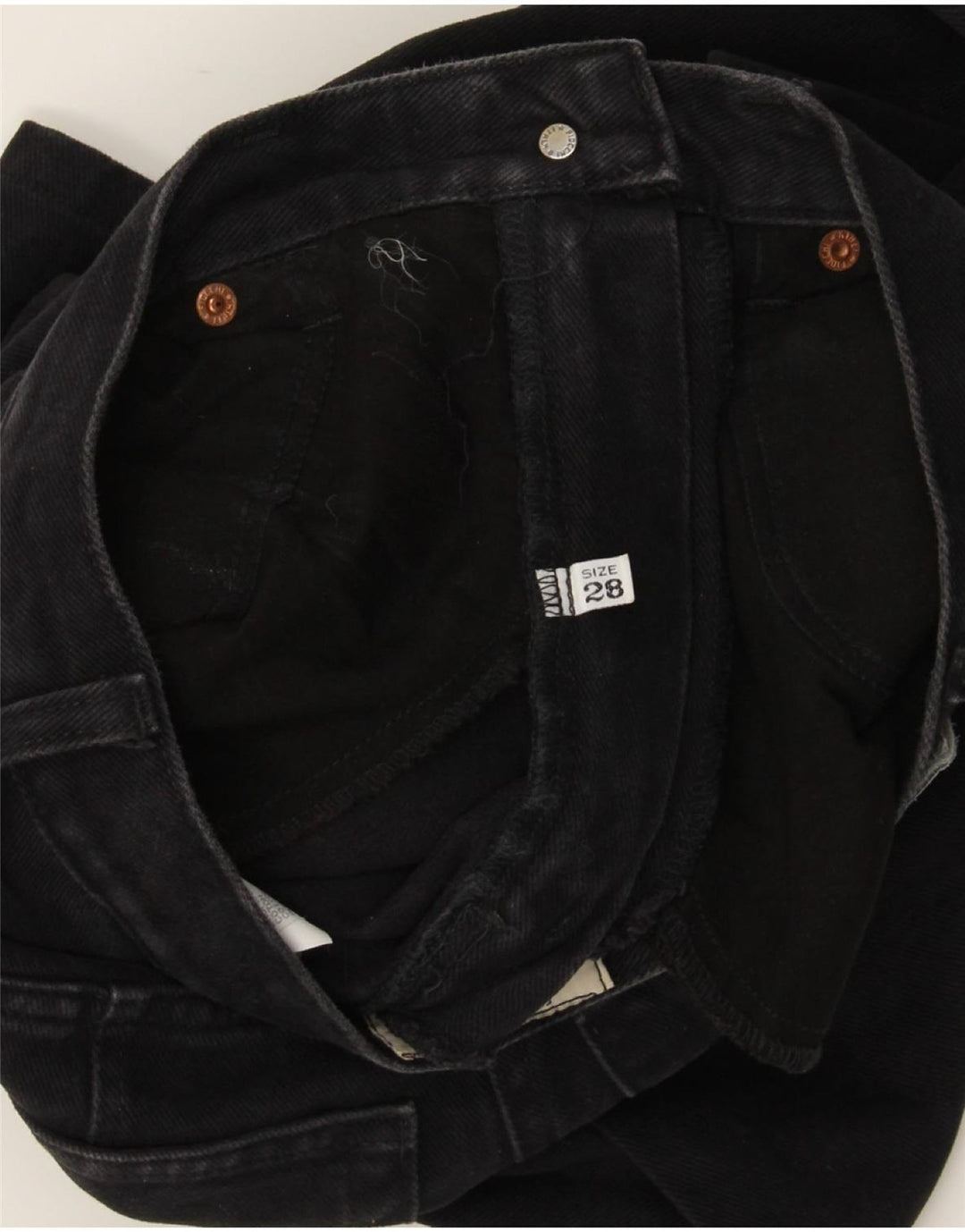 ARMANI Womens Straight Jeans W28 L30 Black Cotton Vintage Armani and Second-Hand Armani from Messina Hembry 