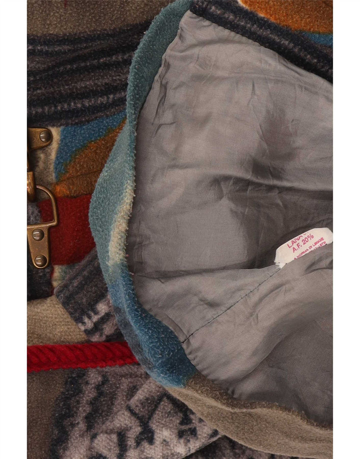 Vintage Womens Fleece Utility Gilet UK 42 XL Πολύχρωμο συνονθύλευμα