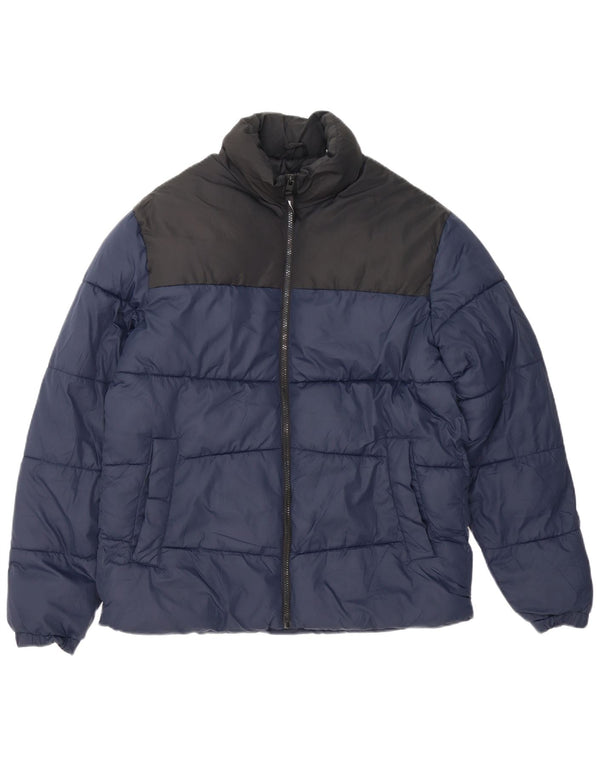 Jack & Jones Ανδρικό μπουφάν με επένδυση UK 38 Medium Navy Blue Colourblock