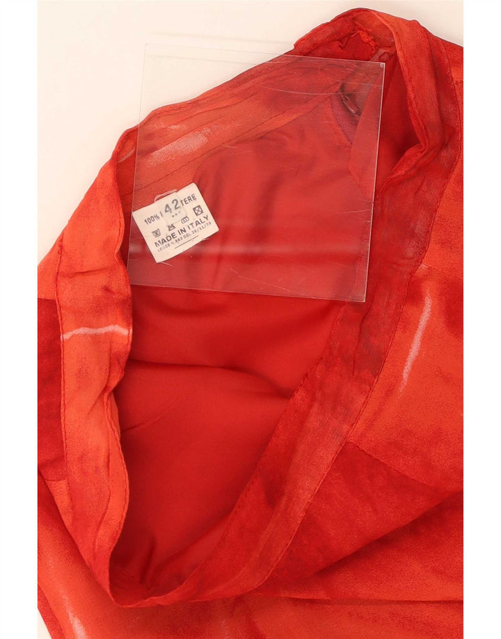Vintage γυναικεία μίντι φούστα IT 42 Medium W26 Red Tie Dye Polyester