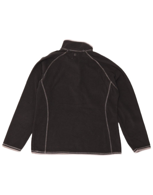 Mountain Warehouse Womens Zip Neck Fleece Jumper UK 14 Large Black