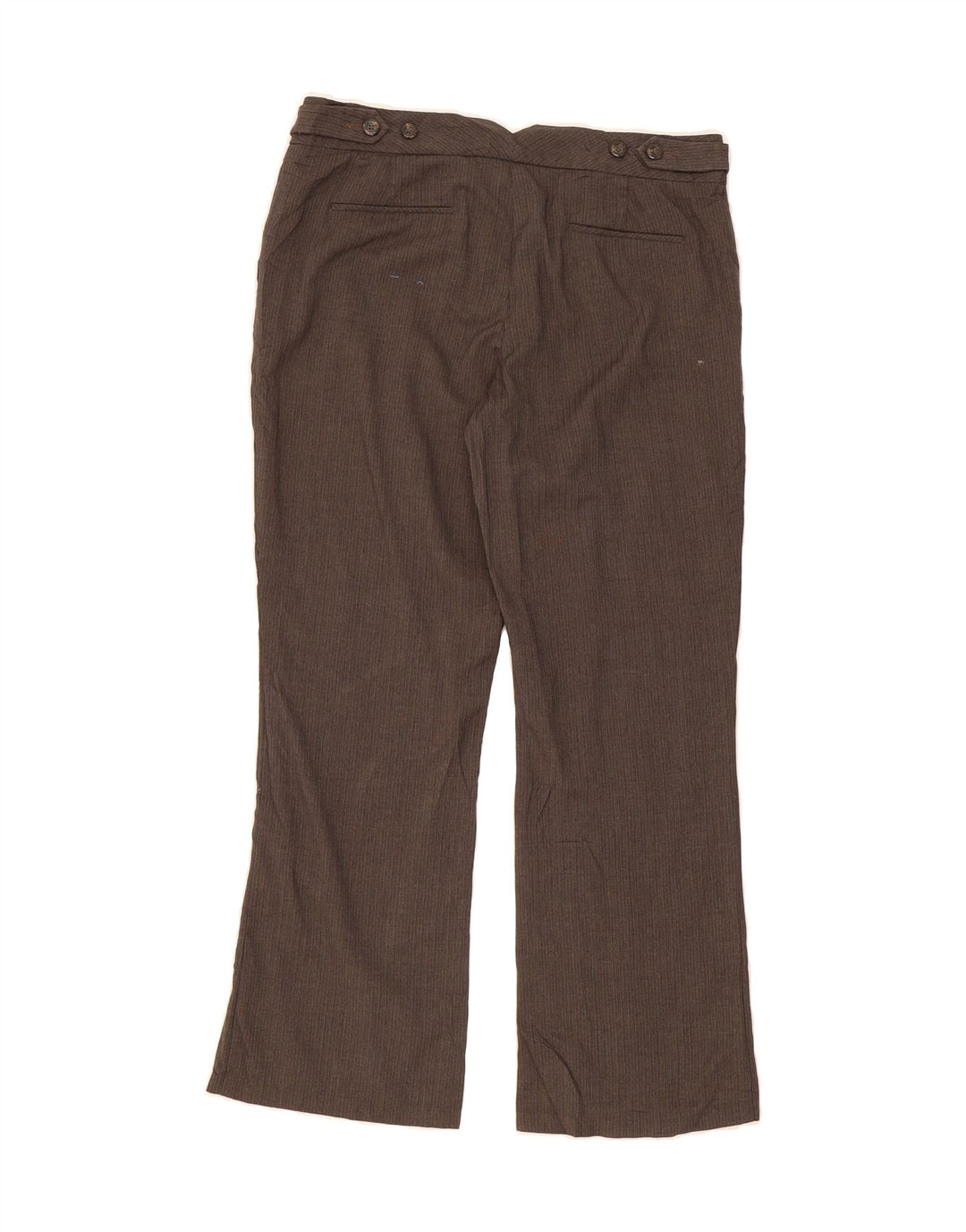 MOSSIMO Womens Bootcut Chino Trousers US 6 Medium W32 L26 Brown Pinstripe Vintage Mossimo and Second-Hand Mossimo from Messina Hembry 