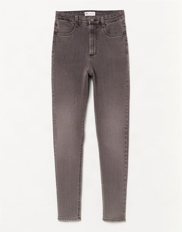 Zara Γυναικείο Ψηλόμεσο Skinny Jeans EU 36 XS W26 L28 Γκρι