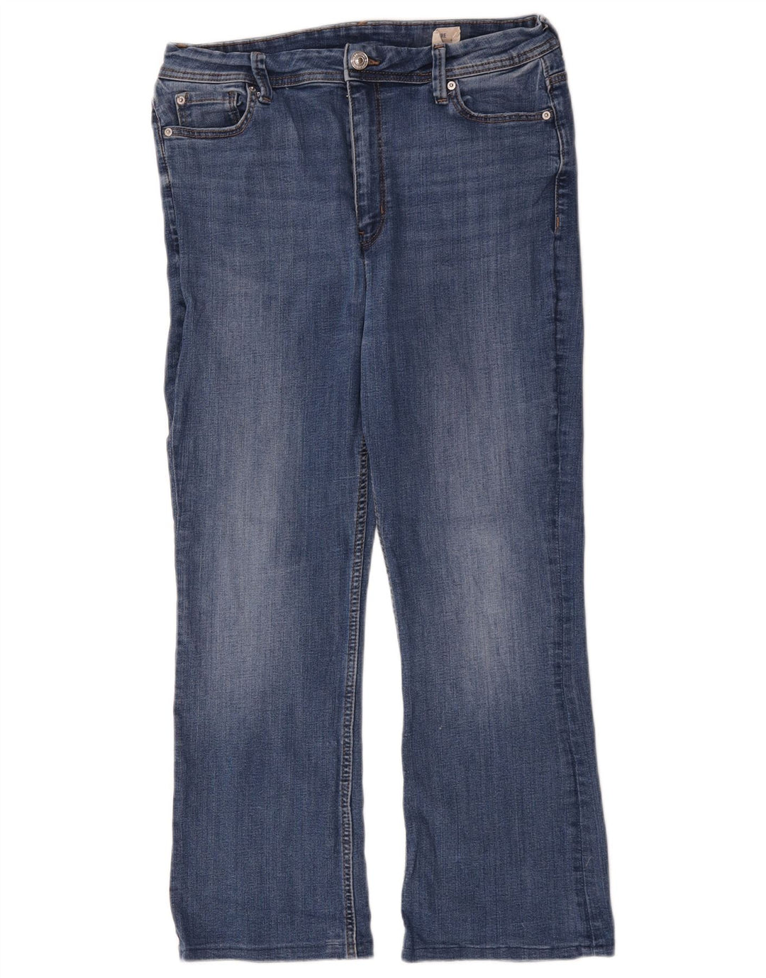 Marks & Spencer Γυναικεία Bootcut Jeans W32 L26 Blue Cotton