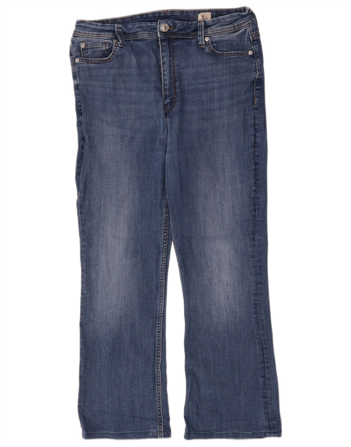 Marks & Spencer Γυναικεία Bootcut Jeans W32 L26 Blue Cotton