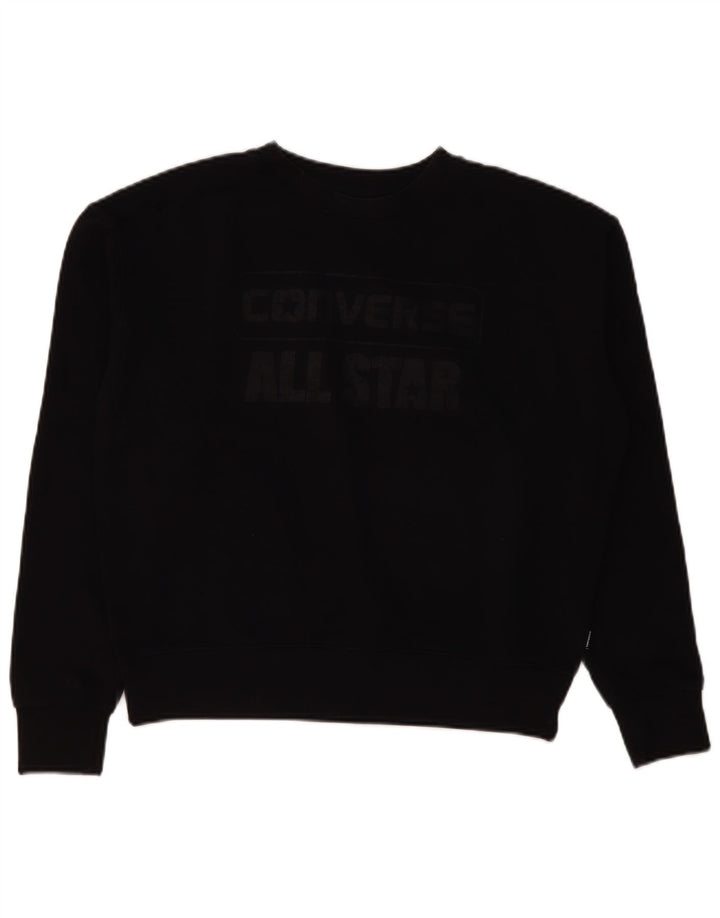 Γυναικεία φούτερ Converse Oversized Crop Graphic Jumper UK 10 Small Black