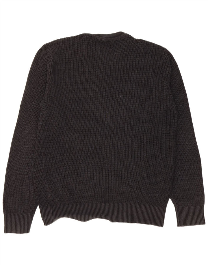 Ανδρικό πουλόβερ Gap Crew Neck, Μεσαίο μαύρο βαμβακερό