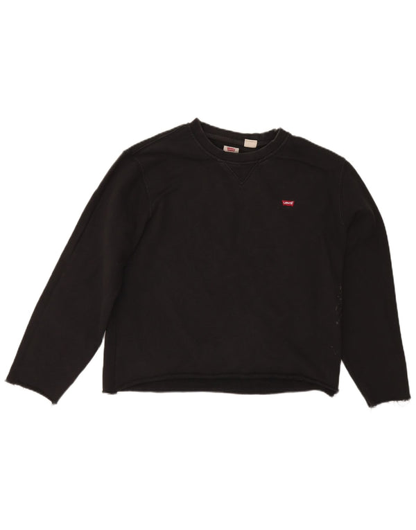 Levi's Womens Standard Oversized Sweatshirt Jumper UK 14 Medium Black
