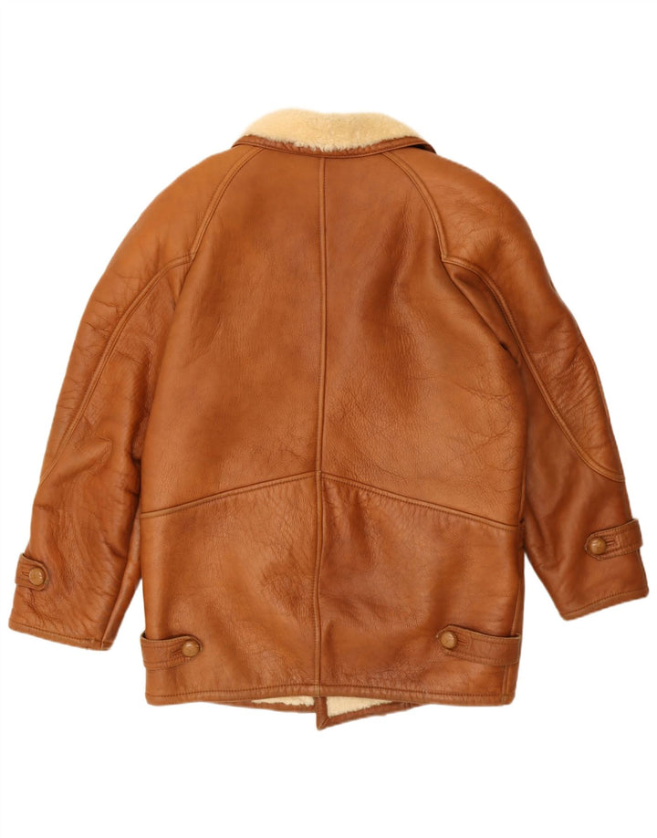 Vintage Ανδρικό Shearling Jacket UK 42 XL καφέ