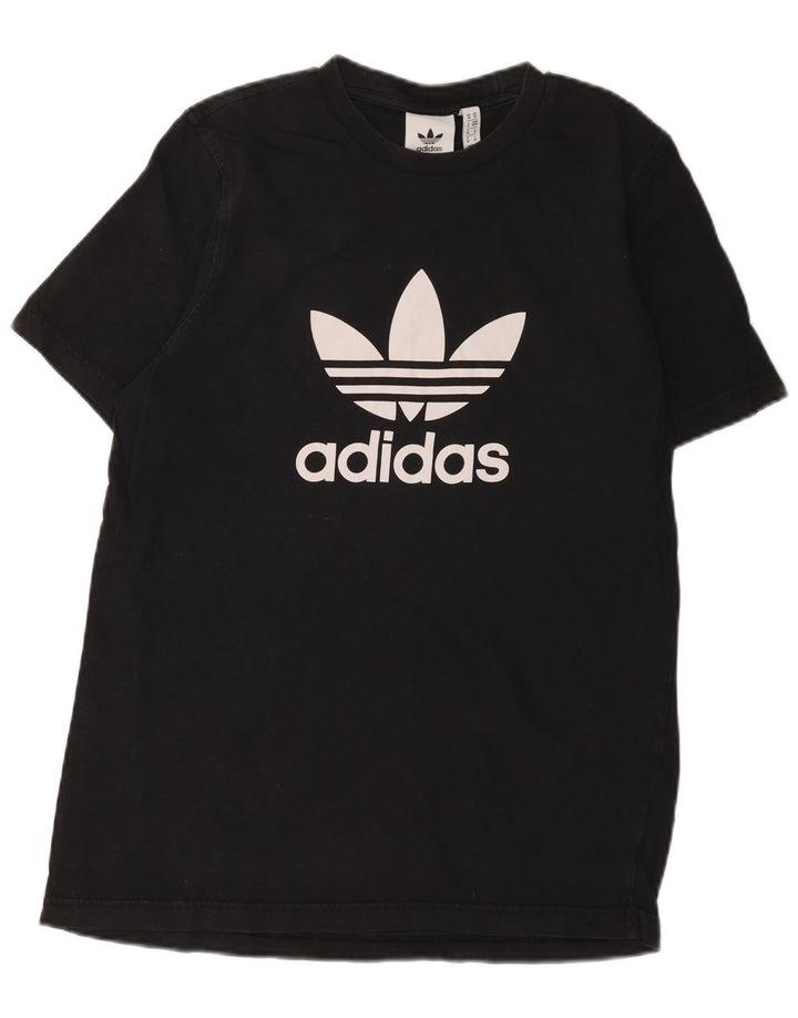 Ανδρικό γραφικό T-Shirt Adidas Top Μεσαίο μαύρο βαμβακερό