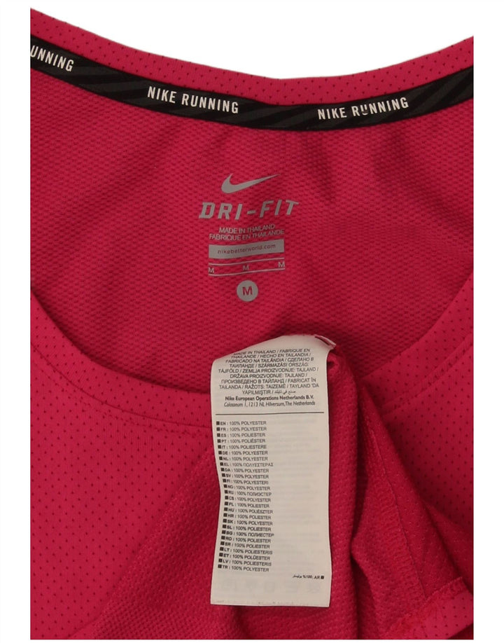 Γυναικείο T-Shirt Nike Dri Fit Top UK 12 Medium Pink Polyester