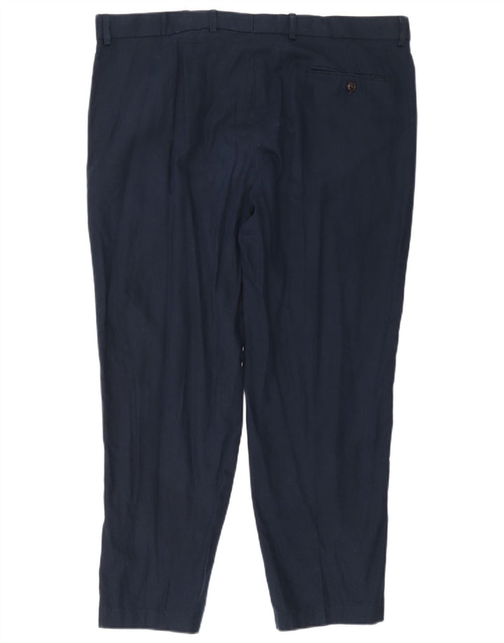 Marks & Spencer Ανδρικό κανονικό παντελόνι Chino W40 L31 Navy Blue Λευκό
