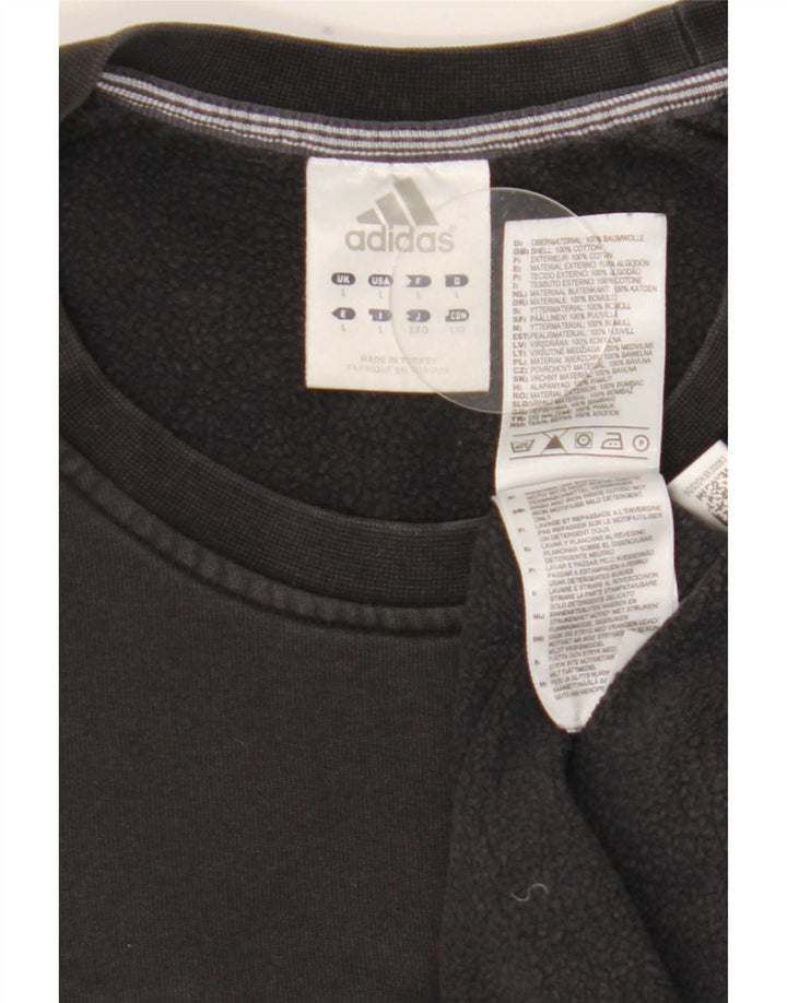 Ανδρικό γραφικό φούτερ Adidas Jumper μεγάλο μαύρο βαμβακερό