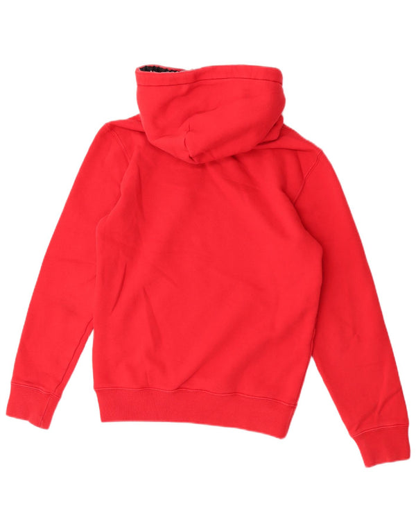 Champion Womens Graphic Hoodie Jumper UK 6 XS Red Cotton