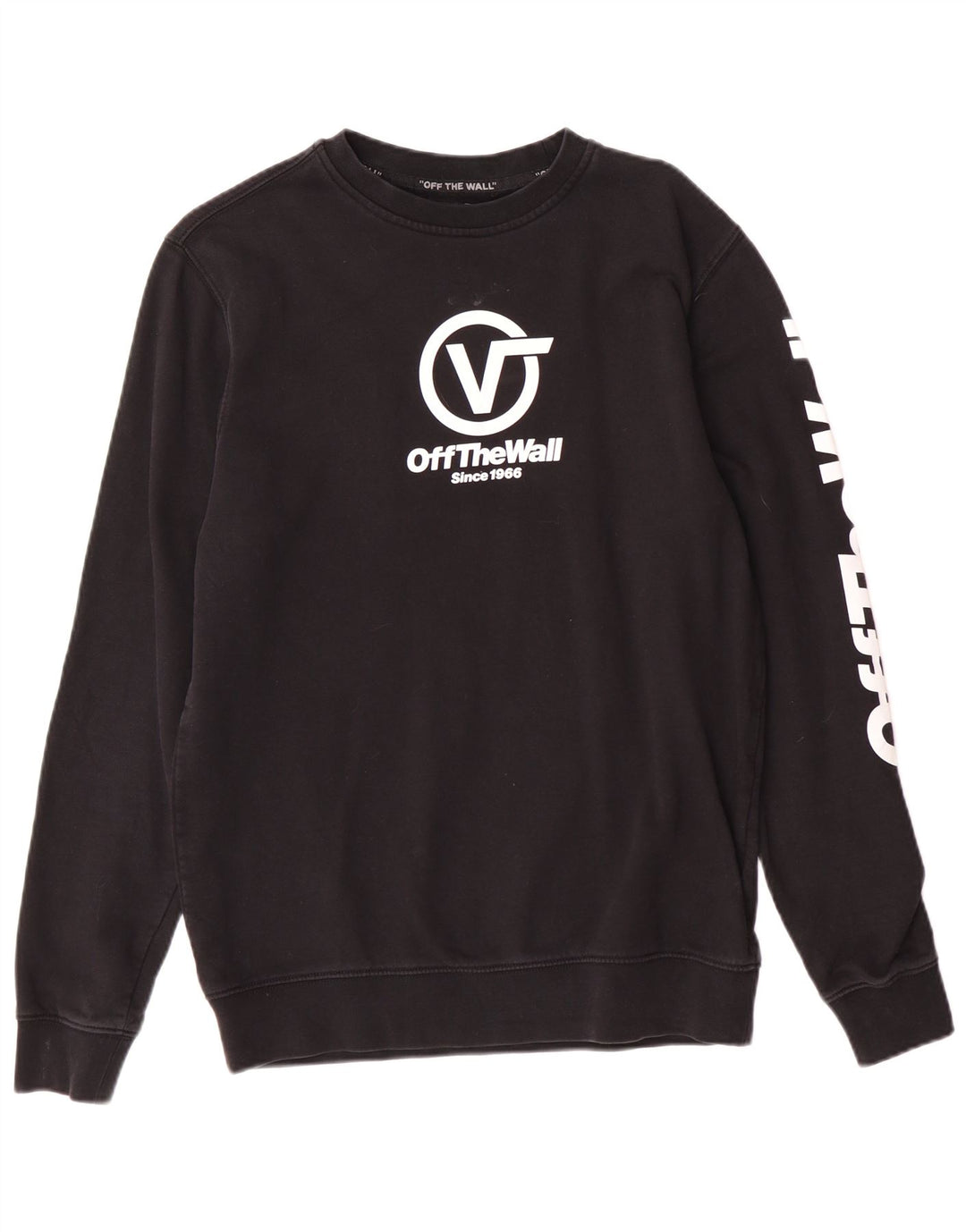 Ανδρική γραφική φούτερ Vans Off The Wall Jumper XS Μαύρο βαμβακερό