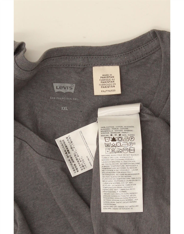 Ανδρικό T-Shirt LEVI'S Top 2XL Γκρι βαμβακερό