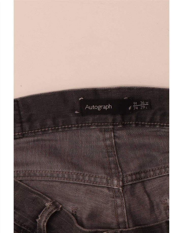 Marks & Spencer Ανδρικό Αυτόγραφο Straight Jeans W36 L29 Γκρι βαμβακερό