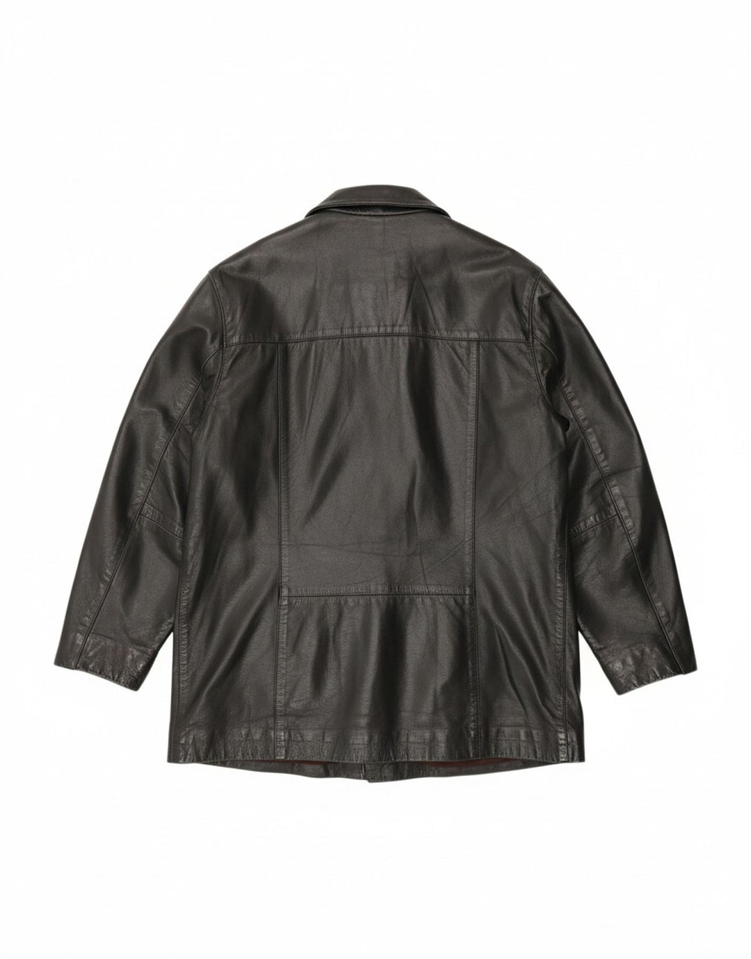 CAPELLE Womens Leather Jacket UK 14 Medium Black Leather