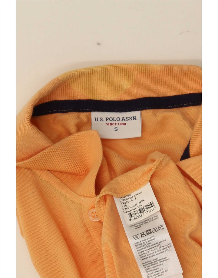 Ανδρικό πουκάμισο πόλο US Polo Assn Μικρό πορτοκαλί βαμβακερό