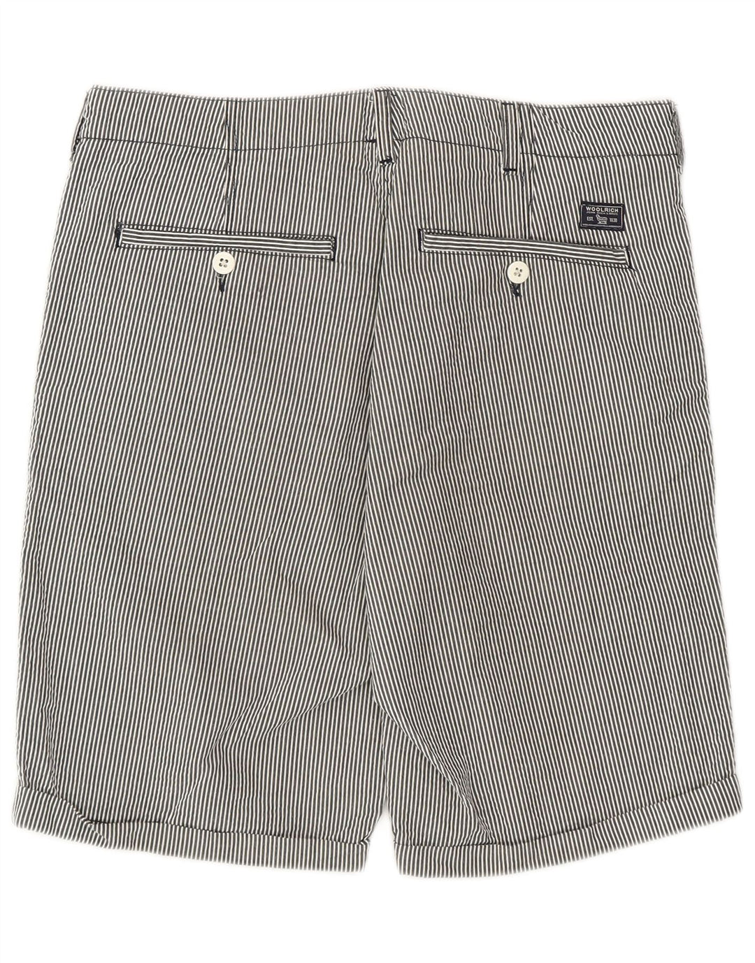 Ανδρικό σορτς κάζουαλ Woolrich W32 Βαμβακερό με μεσαίο γκρι ρίγες