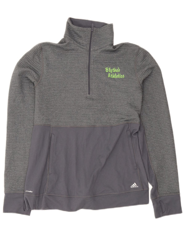 Γυναικεία αθλητική φόρμα Adidas Climalite πουλόβερ Top UK 12/14 Medium Grey