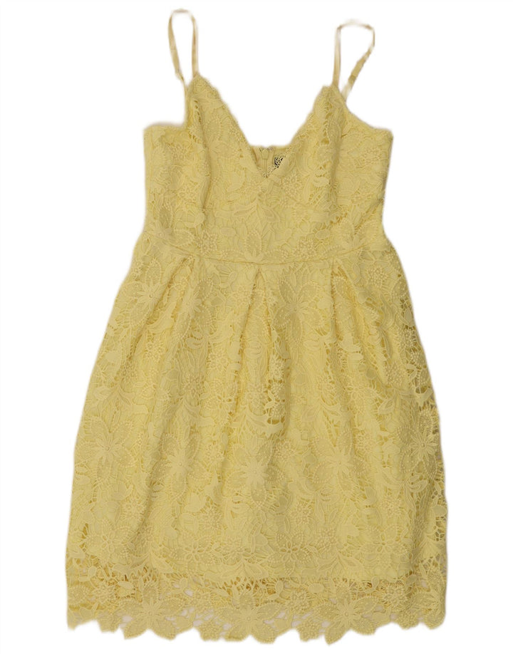 Lipsy Γυναικείο Sundress UK 14 Medium Yellow Floral Polyester