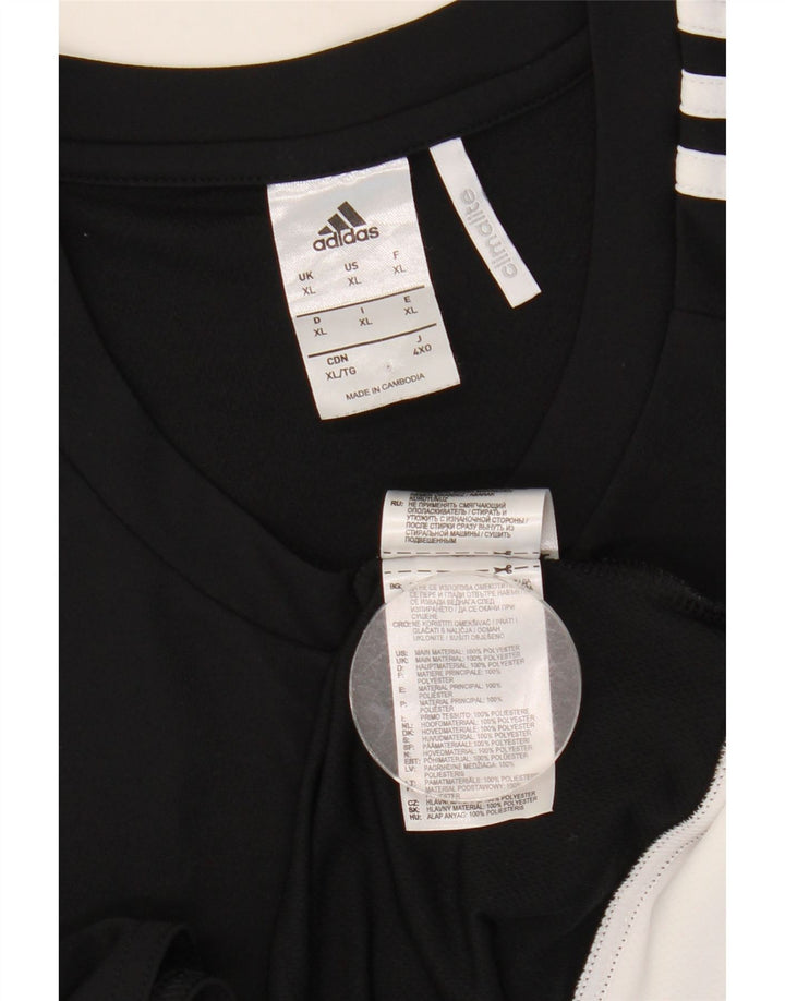 Ανδρικό T-Shirt Climalite Adidas Top XL Μαύρο Colourblock Πολυεστέρας