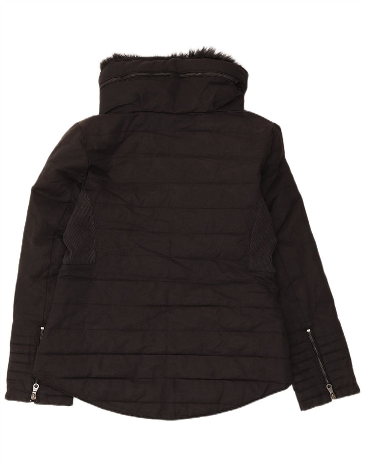 Γυναικείο μπουφάν MINT VELVET UK 12 μεσαίο μαύρο βαμβακερό