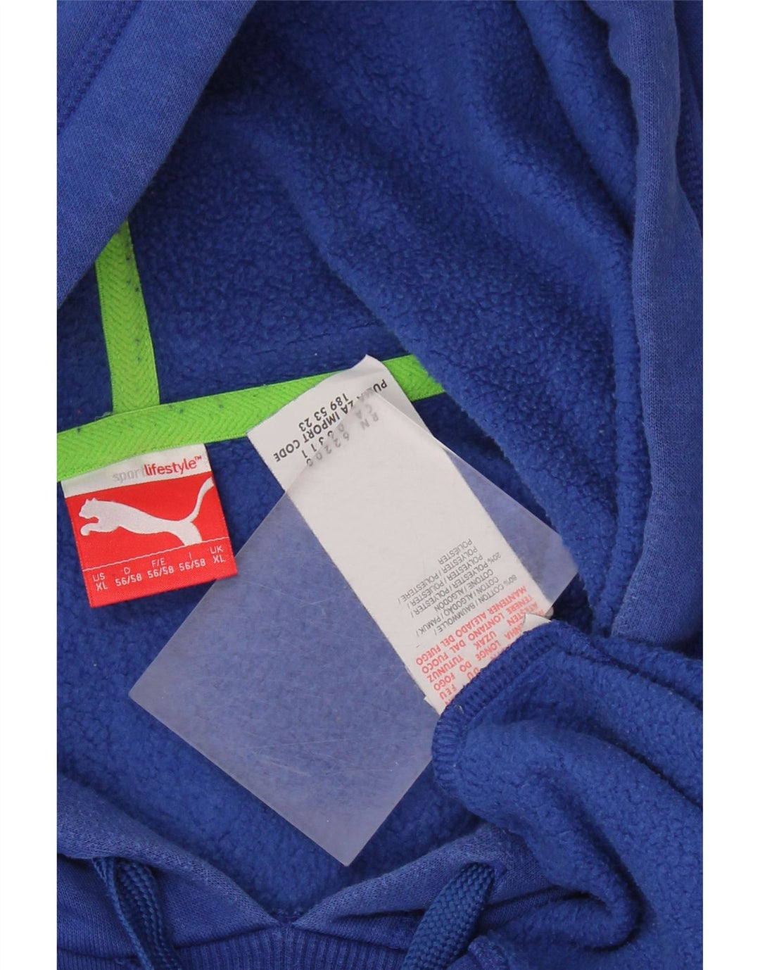 Ανδρικό γραφικό κουκούλα PUMA XL Μπλε βαμβακερό