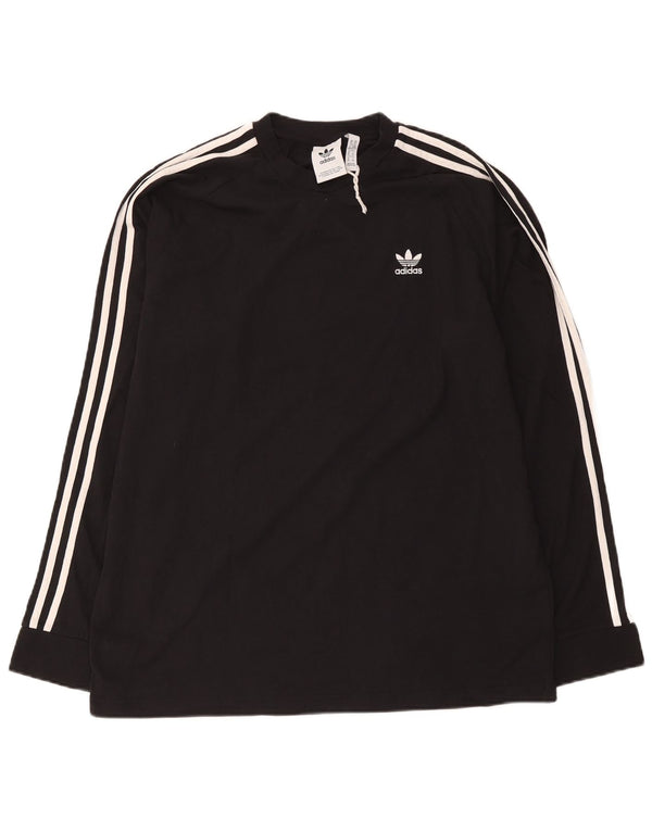 Ανδρικό τοπ Adidas μακρυμάνικο XL μαύρο βαμβακερό
