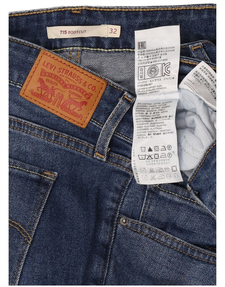 LEVI'S Womens 715 Bootcut Jeans W32 L32 Μπλε βαμβακερό