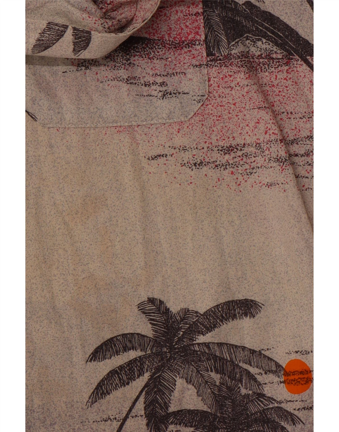 VINTAGE Ανδρικό Χαβανέζικο κοντομάνικο πουκάμισο μεγάλο μπεζ φλοράλ βαμβακερό