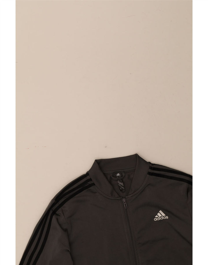 ADIDAS Mens Tracksuit Top Jacket Medium Grey Polyester Vintage Adidas and Second-Hand Adidas from Messina Hembry 