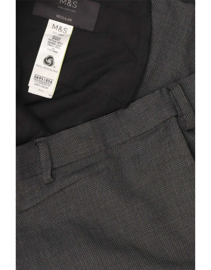 Ανδρικό καθημερινό παντελόνι Marks & Spencer W42 L29 Grey Polyester