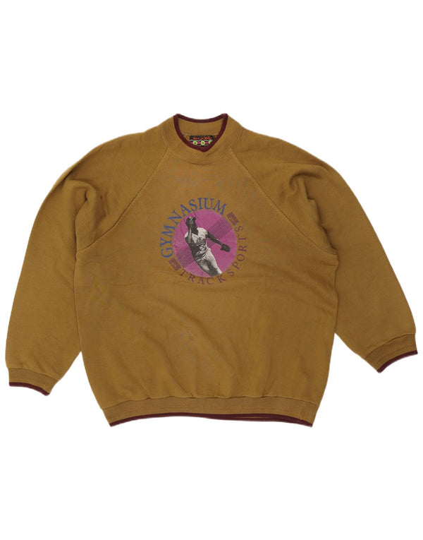 Vintage ανδρικό γραφικό φούτερ Jumper XL Khaki